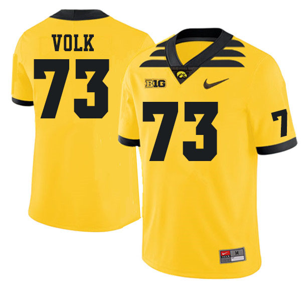 Men #73 Josh Volk Iowa Hawkeyes College Football Jerseys Sale-Gold